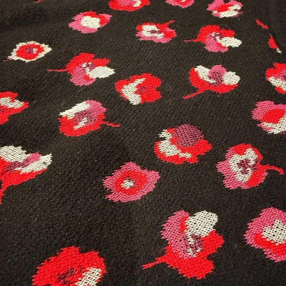 Kate Spade Falling Petals Knit Pullover Crew Neck Sweater Top - Picture 4 of 5